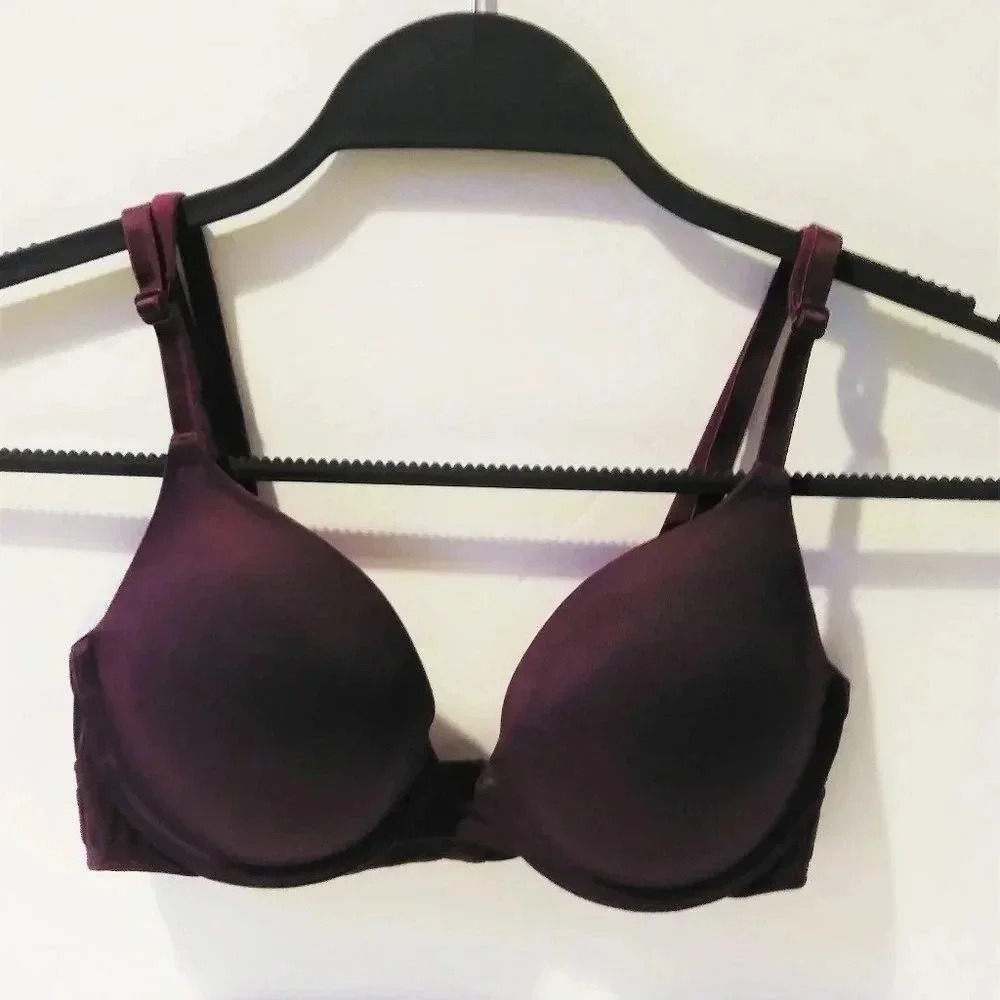 PINK Victoria Secrets‎ Maroon Underwire Bra 32B